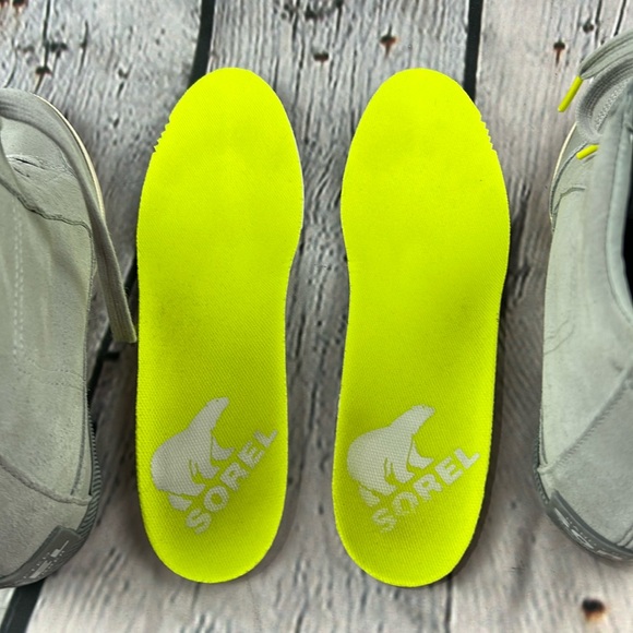 SOREL OUT ‘N ABOUT II Dove Quarry Gray Soft Suede Lace Up Wedge Boot Sneakers - Picture 11 of 17